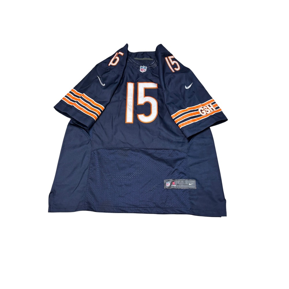 Nike Chicago Bears Brandon Marshall 15 NFL Jersey Navy Blue Mens Size 48 Large‎
